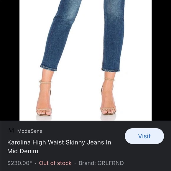 GRLFRND Karolina jeans size 25 - Picture 2 of 7